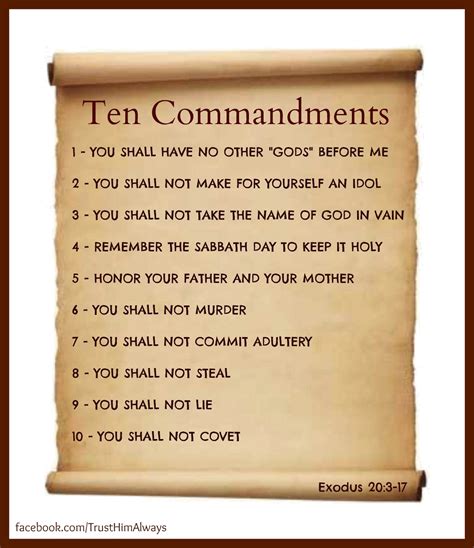 ten commandments in exodus